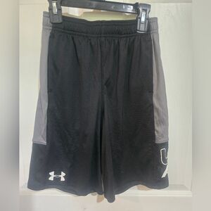Under Armour Youth Black and Gray Athletic Shorts